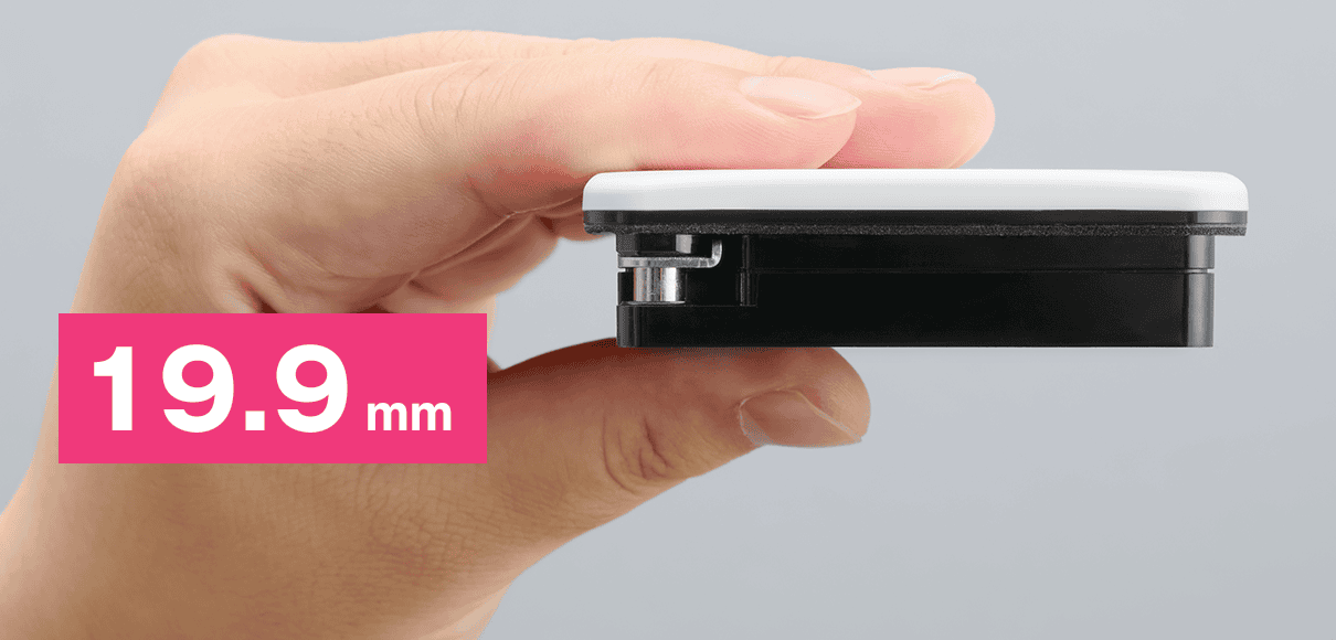 Design sottile con profondità di 19,9 mm